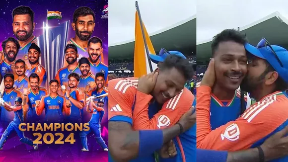 Rohit Sharma kissed Hardik Pandya