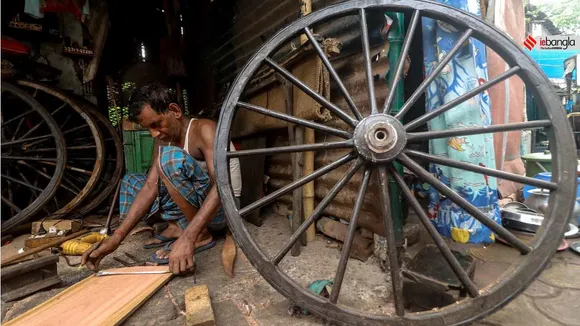 mechanic hand pulled rickshaw