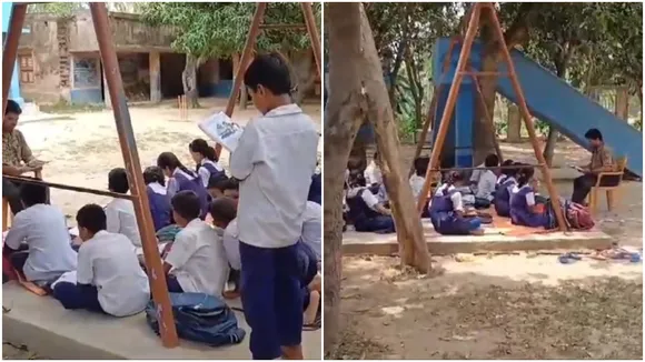 No permanent Class Room, Bhatar Primary School, গাছতলার শিক্ষা, অবহেলার শিক্ষা, বিপন্ন শৈশব, চোখ বন্ধ প্রশাসনের, প্রাইমারি শিক্ষা, তৃণমূল, প্রাথমিক শিক্ষা, West bengal primary Education