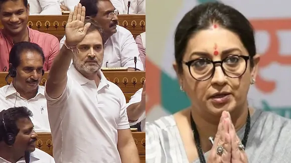 Raebareli MP Rahul Gandhi (L) and BJP leader Smriti Irani (R). (File)