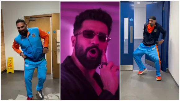 Yuvraj Singh, Harbhajan Singh, Suresh Raina recreate Vicky Kaushal's Tauba Tauba.