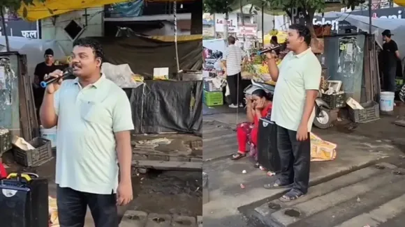 "Viral Video, Viral News, A man sang a song on the roadside, roadside Singer, Viral Roadside Singer, trending news,