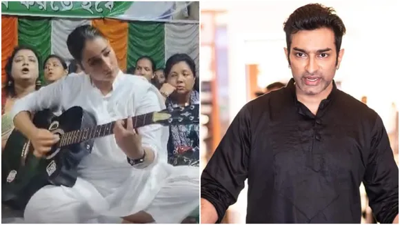 Sayantika Banerjee trolled for playing guitar on RG kar protest jeetu Kamal reacted