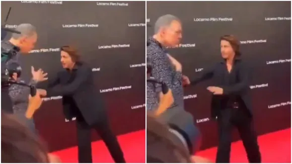 Shah Rukh Khan in Italy red carpet sided an old man bollywood news