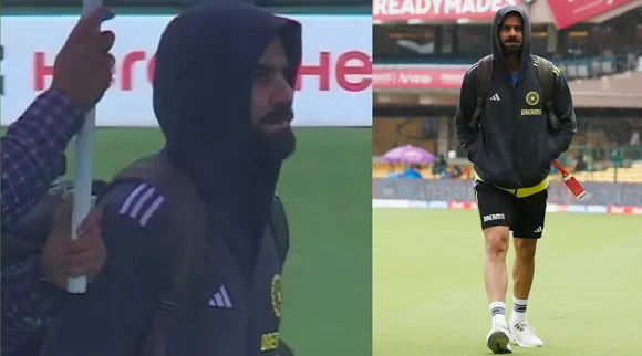 Video Virat Kohli walks for indoor practice session Bengaluru India vs New Zealand 1st Test Tamil News 