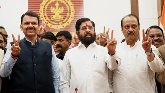 Devendra Fadnavis likely to become Maharashtra CM Eknath Shinde and Ajit Pawar Deputy CMs tamil news 
