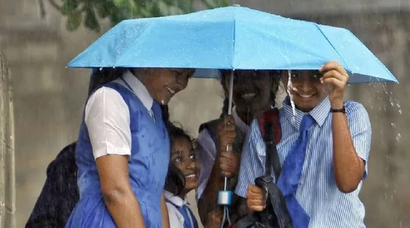 Rain and students
