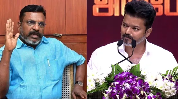 TVK Vijay talk about Thirumavalavan in Ambedkar book release event chennai Tamil News 