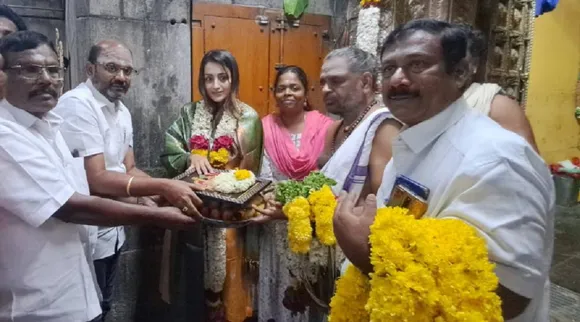 Trisha at temple