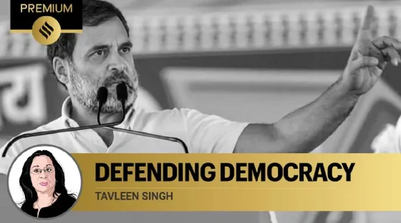 Tavleen Singh writes defending democracy Congress rahul gandhi Tamil News