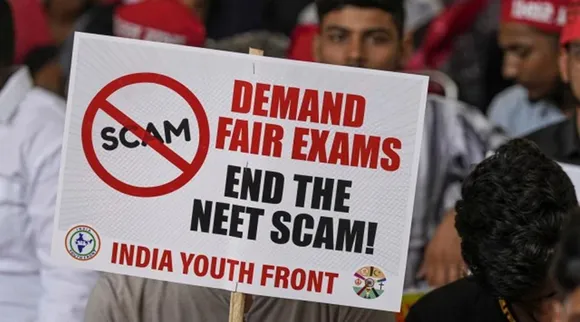 neet protest banner