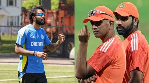 Hardik intense 40 minute bowling drill by Rohit Sharma Rahul Dravid T20WC training session Tamil News 