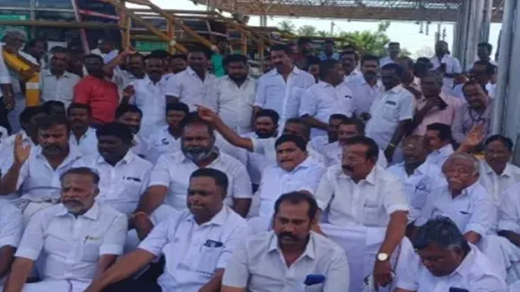 RP Udayakumar and others who participated in the protest against Kappalur tollgate were arrested