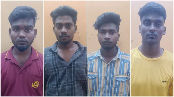 4 people were arrested for sneaking in Puducherry with a knife