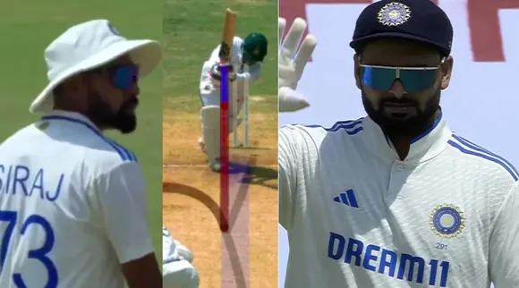 Rishabh Pant Apologetic Gesture To Angry Mohammed Siraj After DRS Error Video Goes Viral  Tamil News 