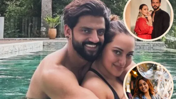 Sonakshi Sinha Newlyweds Celebration at the Swimming Pool