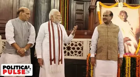 modi with om birla