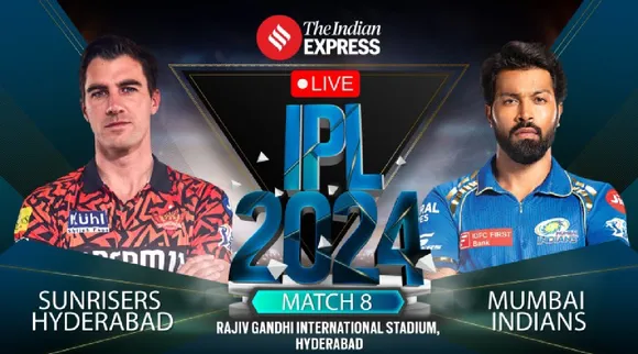 SRH vs MI Live score IPL 2024 match 8 Sunrisers Hyderabad vs Mumbai Indians  scorecard updates Bengaluru Hyderabad Tamil News 