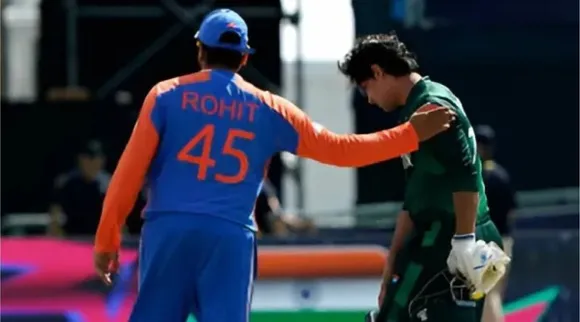 Rohit Sharma consoles heartbroken Naseem Shah after Indias thrilling win over Pakistan video Tamil News 