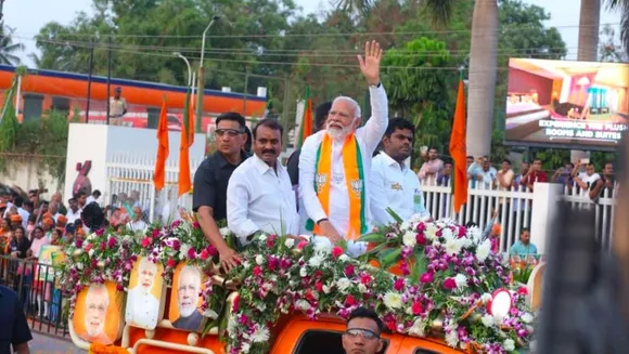 Modi roadshow in coimbatore