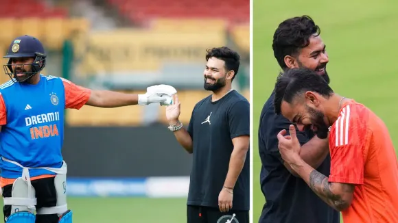 IND vs AFG: Rishabh Pant visits Indian cricket team