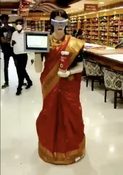 Saree clad robot