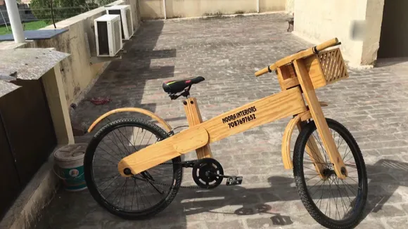 Eco-Friendly Wooden Bicycle