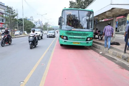 First bus lane in Bangalore