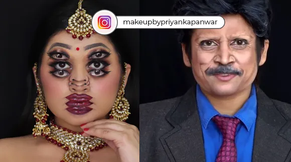 Priyanka Panwar from Ghaziabad is turning her face into celebrities and creating mind-boggling illusions with her makeup skills!!