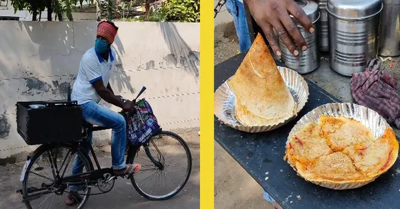 Dosa On Wheels! Vijay cycle wala in Vadodara is selling fresh dosas door-to-door every single day!