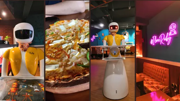 Robots are serving at the Yellow House Restaurant in Noida, making it a must-visit!