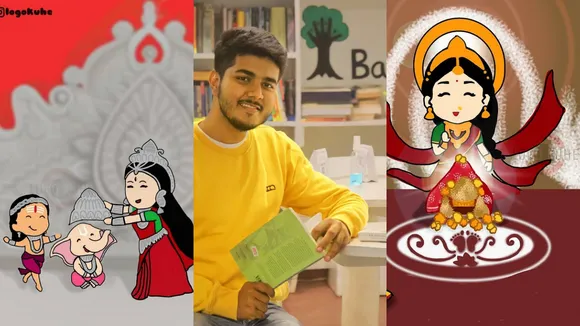 Artist Satya Swagat Mohanty from Odisha is making people smile with his illustrations inspired by Shin-chan and Hindu deities!