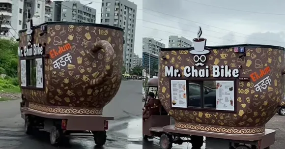 Chai on wheels! This cafe in Surat has introduced a legit Tea cup-shaped van that runs all across Surat!