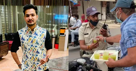 COVID-19 Warrior Shubham Vijyavargiya from Indore is distributing meals and drinks to police personals, the needy, and animals!
