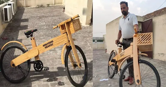 Lockdown Creativity: Eco-Friendly Wooden Bicycle by Dhani Ram wins praises from all over Social Media