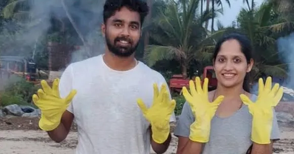 A newly married couple from Karnataka cleaned up a beach; worked as eco-warriors to dispose of 600-kilo waste!