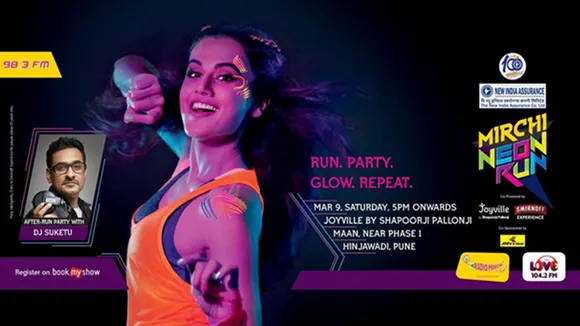 Run, Party, Glow ,Repeat at Radio Mirchi Neon Run  on 9th and 26th March 2019!
