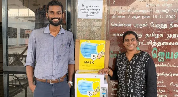 This Chennai couple has invented a mask vending machine to help people get masks easily!