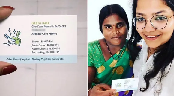 This Pune Maid's Business Card is going Viral for all the Right Reasons!