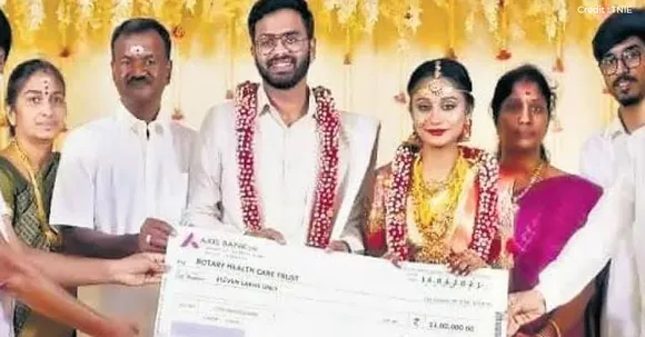 This Couple from Tamil Nadu donates the remaining money from their wedding for COVID-19 relief