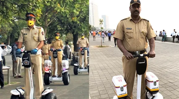 Spot Mumbai Police patrolling on Segways near Marine Drive & Worli Sea Face!