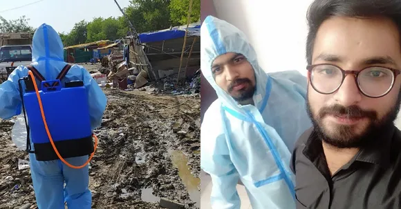 These two engineers are sanitizing slums in Noida, and have sprayed 250 homes in just a week!