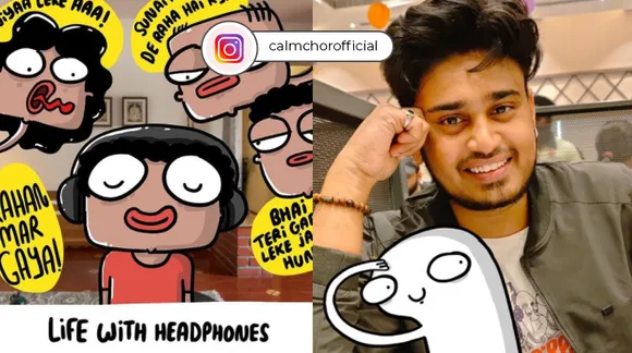 Artist Shubhajeet Dey from Delhi is making people smile with his 'Calmchor' cartoons and illustrations!