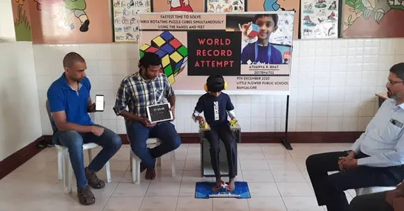 Unpuzzling the Puzzle: Bengaluru kid created a world record by solving three Rubik's cube at once