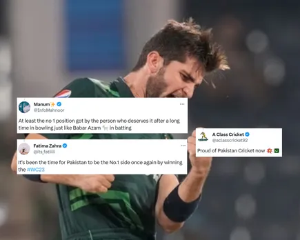 'Yea toh hona tha'- Fans react as Shaheen Shah Afridi becomes No.1 ODI bowler during ODI World Cup 2023