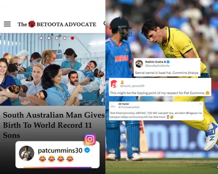 'Samay samay ki baat hai Cummins bhai' - Fans react as Pat Cummins comments on the news of Travis Head 'giving birth to 11 Indian sons'