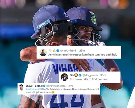 'Andar ka youtuber jaag gaya hai' - Fans react as Ravichandran Ashwin calls Hanuma Vihari on 'Kutty Stories' show amid rift in Andhra Cricket Board