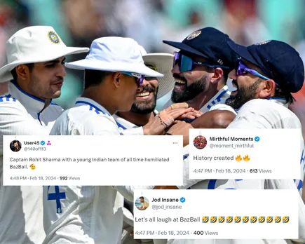 'BazBall pe bahut hasne ka mann kar raha hai’ – Fans react to India beating England by 434 runs in 3rd Test