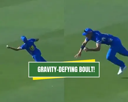 WATCH: Trent Boult takes mind-boggling catch to dismiss Laurie Evans in ILT20 game