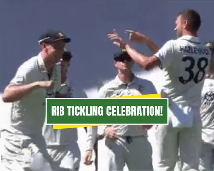 WATCH: Josh Hazlewood 'shoos away' Covid-19 positive Cameron Green while celebrating Kraigg Brathwaite's wicket in second Test